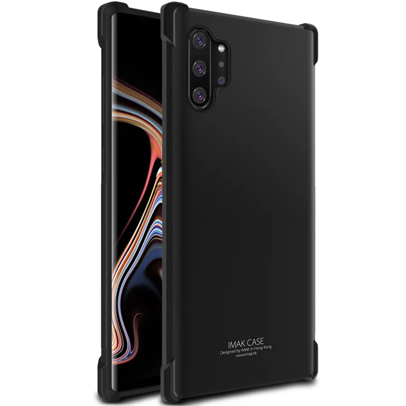 Чехол для samsung Note10 плюс с украшением в виде кристаллов чехол samsung Примечание 10 чехол IMAK 360 Защитный TPU для samsung Galaxy Note 10 Etui Note10 - Цвет: Metal Black