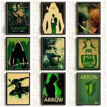 

DC Movie Arrow Man Vintage Posters For Home Decor kraft Paper high quality poster wall sticker 42X30CM