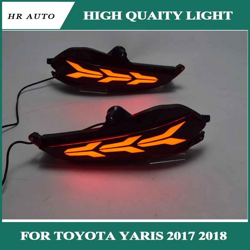 Для Toyota Yaris 2017 2018 светодиодный заднего бампера отражатель хвост светильник