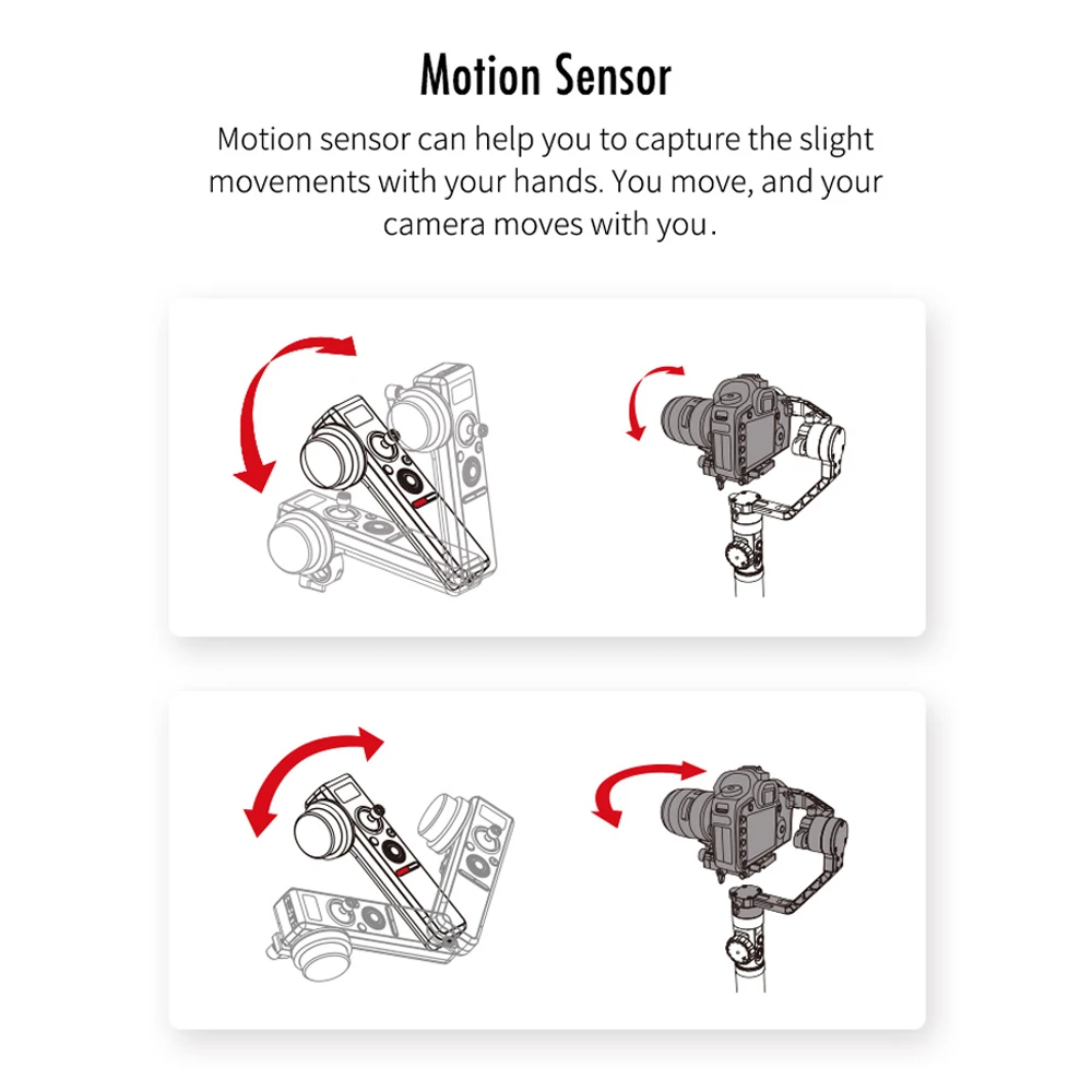 

Zhiyun ZW-B03 Crane 2 Motion Sensor Remote Control with Follow Focus 2.4GHz Wireless Control Parameters On OLED Screen Crane 2