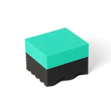 

New Green And Black Square Hand Polishing Sponge Waxing Applicator Pad For Car Detailing Auto Care