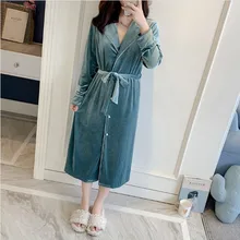 Спальный халат размера плюс, халат, длинный халат, Batas De Dormir Mujer, золотой бархатный халат, дамские халаты, черные женские халаты, одежда для сна