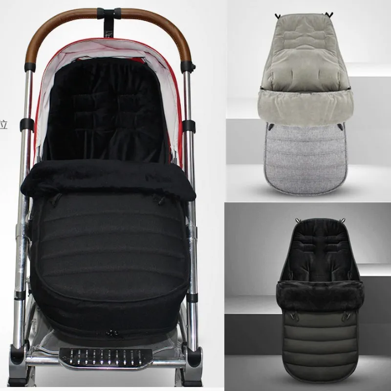Новая детская коляска 0-18 м, спальный мешок, муфта для ног для младенцев, зимний ветрозащитный чехол для ног в детскую коляску, Детские спальные мешки