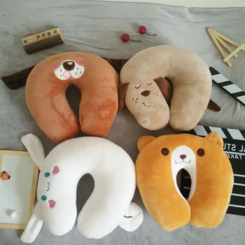 

cartoon animals U-shaped neck pillow plush toys nap office vertebra creative pillow travel comfort car neck pillow
