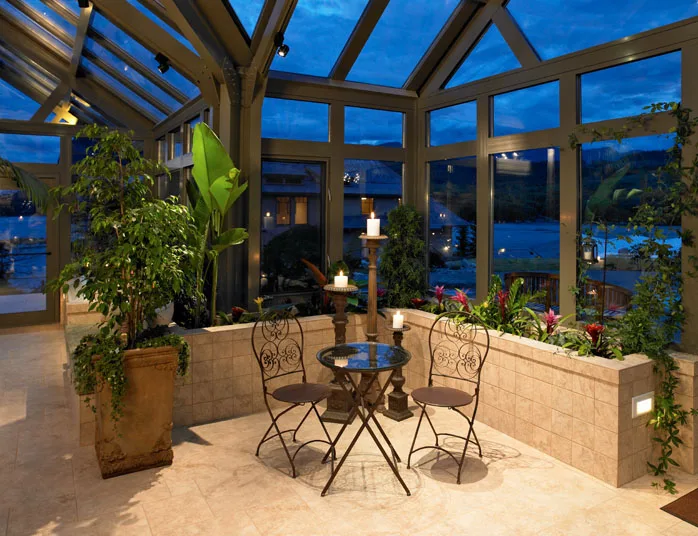 Slant Roof Lean To Manufacturer Villa Garden Insulated Extrusions Conservatory Portable 4 Season Glass House Aluminum Sunroom