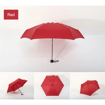 

Mini Pocket Folding Umbrella 5-Folding Ultra Light Daily Travel Women Men Umbrella AC889