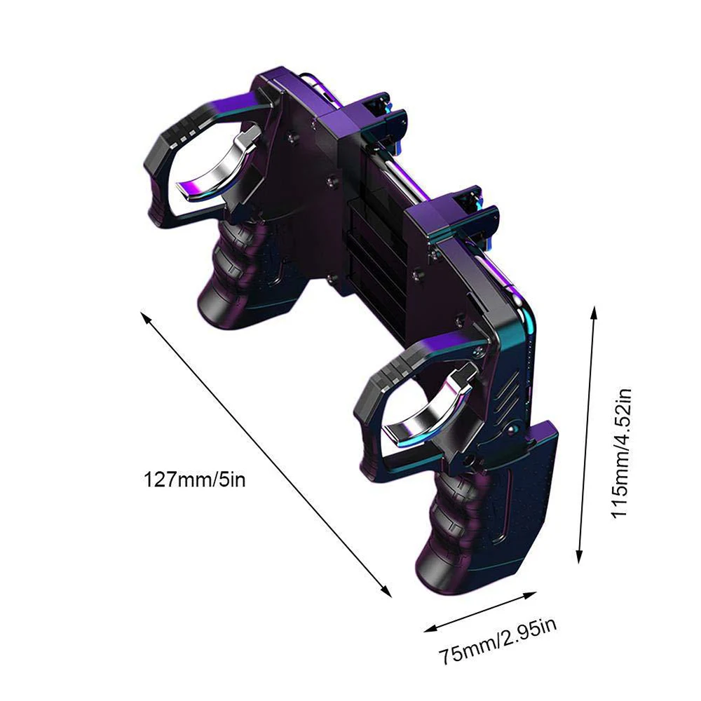  K21 Game Handl PUGB Helper Four Finger Linkage Fast Shooting Button Controller For PUBG Rules Of Su