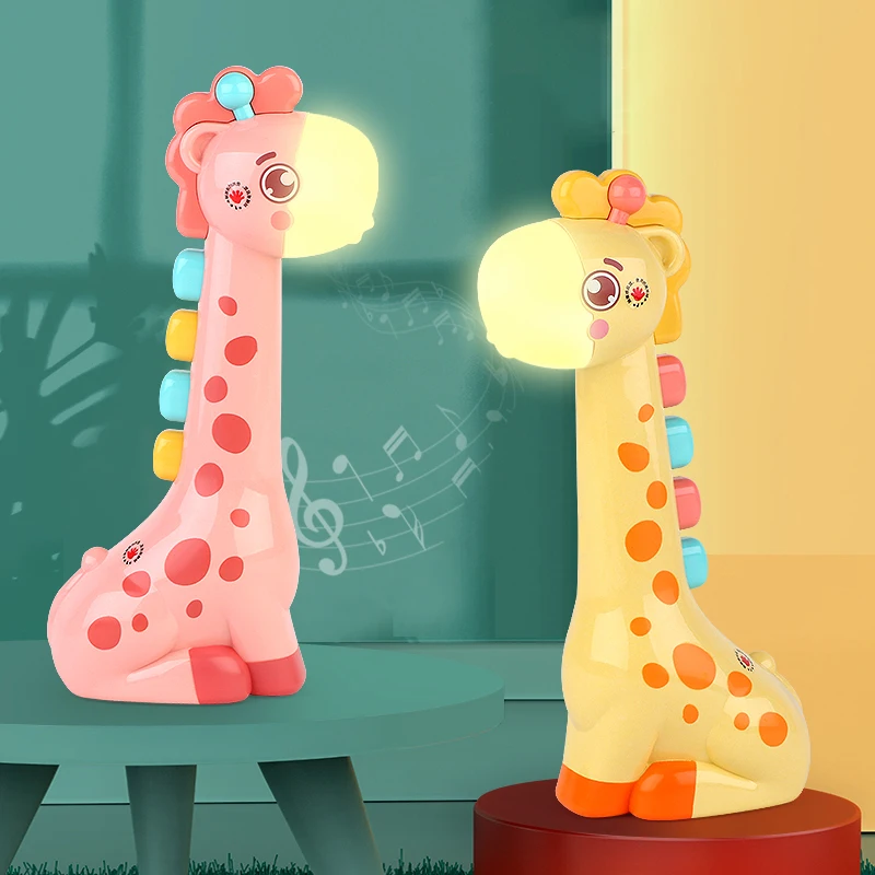 

High Quality Materials Sliding Cartoon Deer Baby Electronic Early Childhood Education Toys Story Machine Musical Toys For Babies