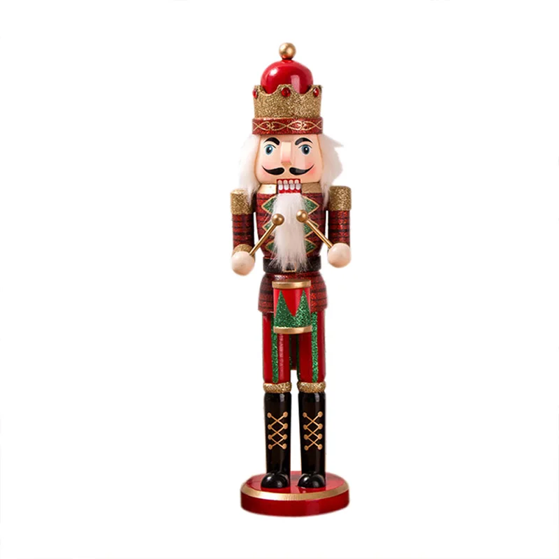Новая кукла 38 см красная/синяя пудра-блеск светильник яркий Щелкунчик Классический Рождественский подарок на свадьбу День рождения - Цвет: Красный