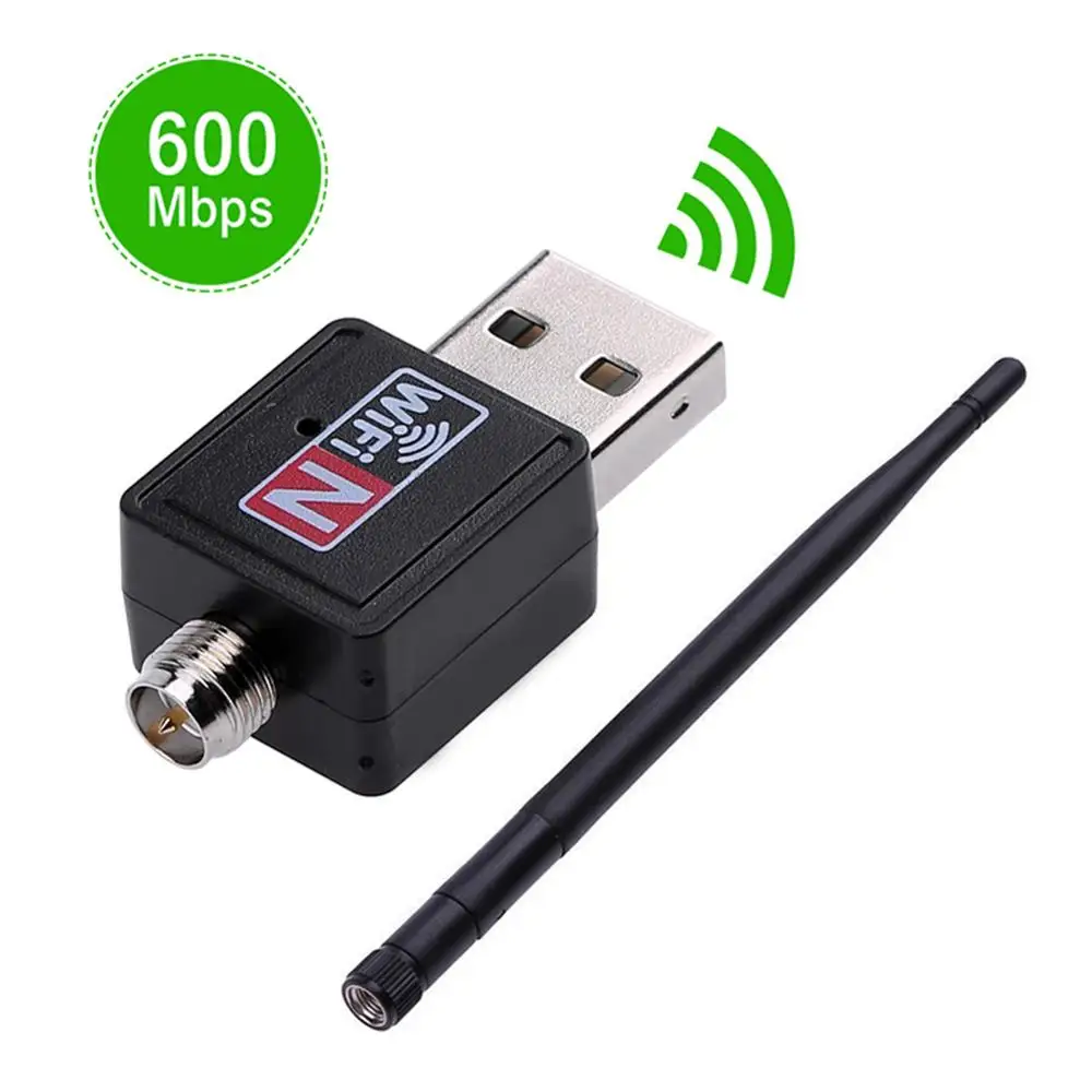 Wireless 600Mbps WiFi Router Adapter USB 2 0 PC Network LAN Card Dongle with Antenna wifi 1