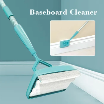 

2020 New Household Lazy Retractable Fiber Cleaning Stick Cleaning Brush Door Frame Baseboard Cleaner Household Cleaning Tools