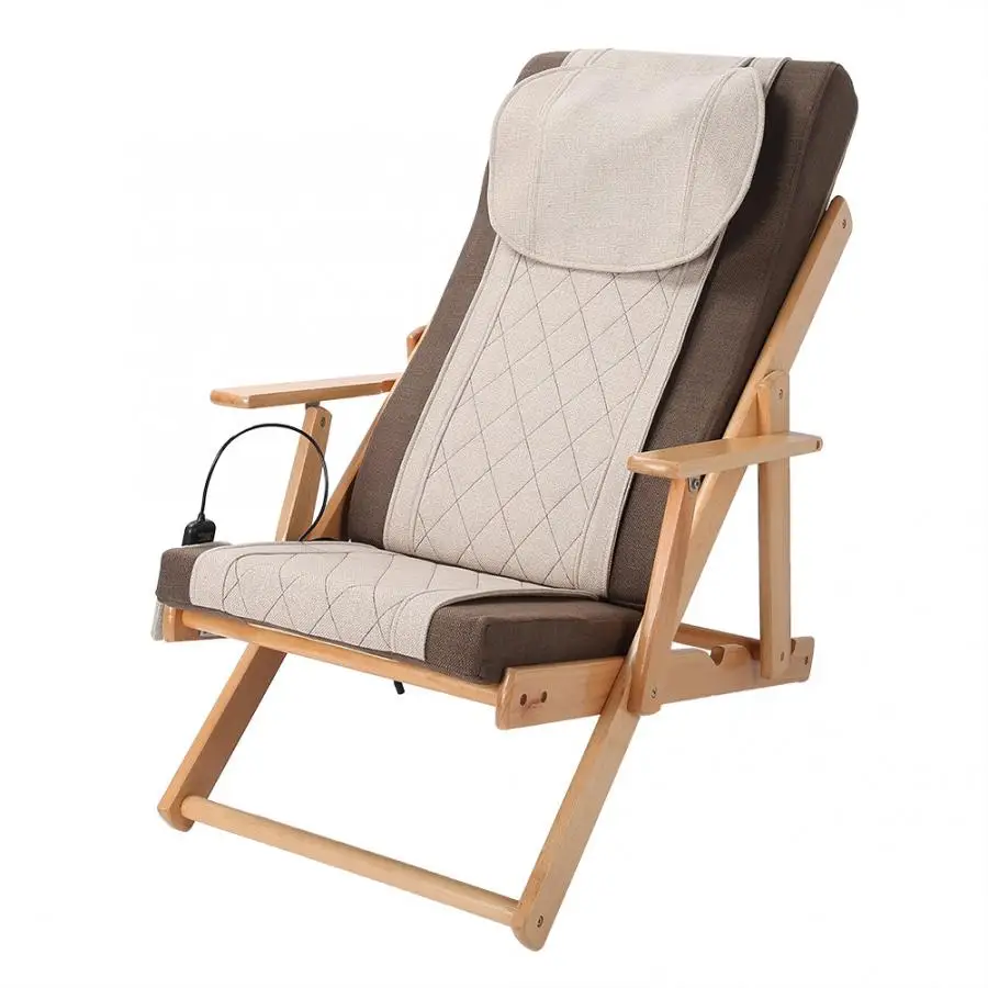 

Electric Massage Chair Folding Adjustable Remote Control Neck Full Body Massage Chair 100-240V EU Plug Cushion