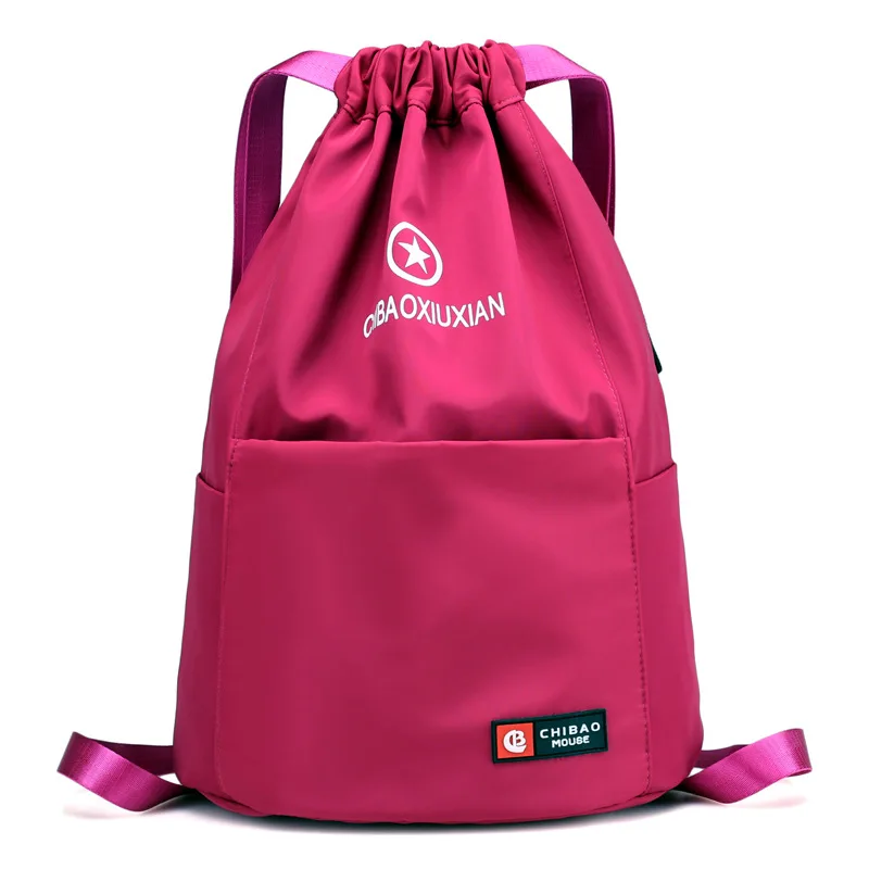 

Baigou CHIBAO Genuine Product Casual Fashion Nylon Cloth Women's Drawstring Top Pull-belt Folding Backpack Outdoor Shopping Trav