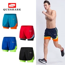 Queshark мужские женские шорты для бега невидимый карман марафон фитнес Баскетбол Спортивные шорты дышащая Йога тренажерный зал шорты унисекс