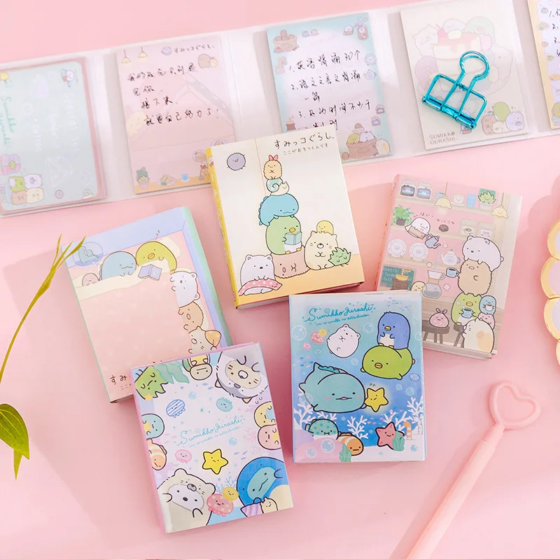 Sumikko Gurashi Coffee House 6 Folding Memo Pad Sticky Notes Escolar Papelaria School Supply Bookmark Label