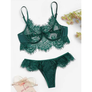 

Sexy Lingerie Women Underwear Babydoll Sleepwear Lace Bra Panties G-string Set Clothing