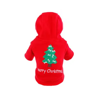 

2018 Newest Warm Christmas Dog Coat Bright Red Puppy Jacket Autumn Winter Outdoor Pet Dog Clothes Windproof Animal Outer Wear