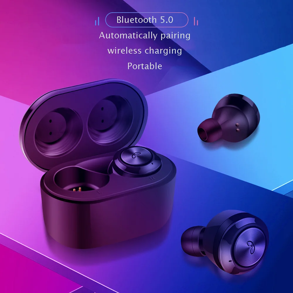 Rsionch Bluetooth 5,0 беспроводные IPX5 водонепроницаемые наушники-капельки со стерео с зарядным устройством глубокие басы Наушники для IOS Andriod в ухо