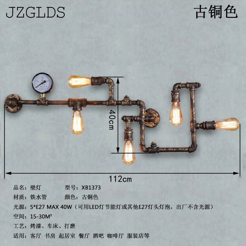 Nordice aplique luz pared Утюг столовая коридор гостиной luminaria де parede