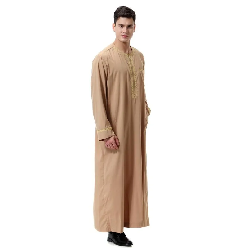 Man Abaya Muslim Dress Pakistan Islam Clothing Abayas Robe Saudi Arabia Kleding Mannen Kaftan Oman Qamis Musulman De Mode Homme