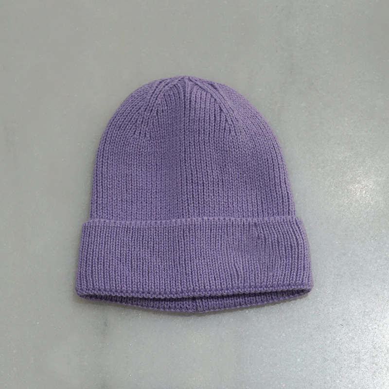 purple Шапка бини для осени зимы, новая шапка со смайликом, Детская вязаная шапка в стиле хип-хоп, уличные зимние шапки для детей, шапочки - Цвет: purple