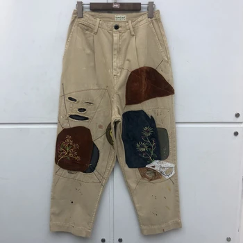 

Army KAPITAL Vintage Patch Pants Men Women 1:1 High-quality Oversize Pants Hip-Hop KAPITAL Trousers mens joggers pants