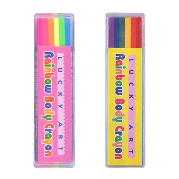 

6-Color Rainbow Body Face Painting Paint Pigment Tattoo Pen Crayon for Halloween Carnivals Sporting Events Celebration