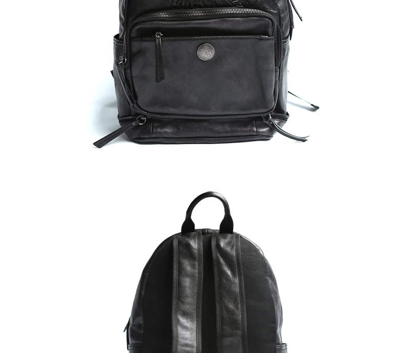 Мужской рюкзак ручной работы из натуральной кожи в стиле ретро, Вместительная дорожная сумка, мужские сумки на плечо для ноутбука, большая сумка для компьютера