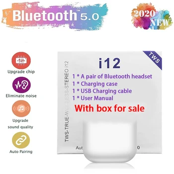 

i12 Mini Tws Wireless Bluetooth 5.0 Earphone Touch KeyEarbuds With Mic Charging Box Sport For Smart Phone