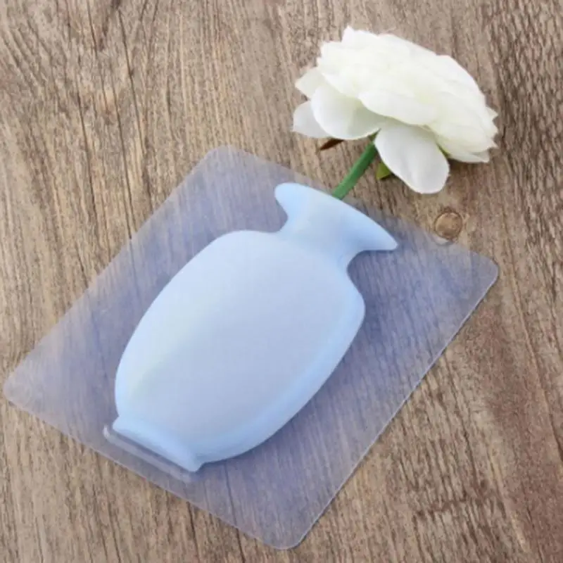 

Creative 3D DIY Vase Wall-mounted Silica Gel Vase Flowers Wall Sticker Indoor Office Living Room Home Decoration Accessories