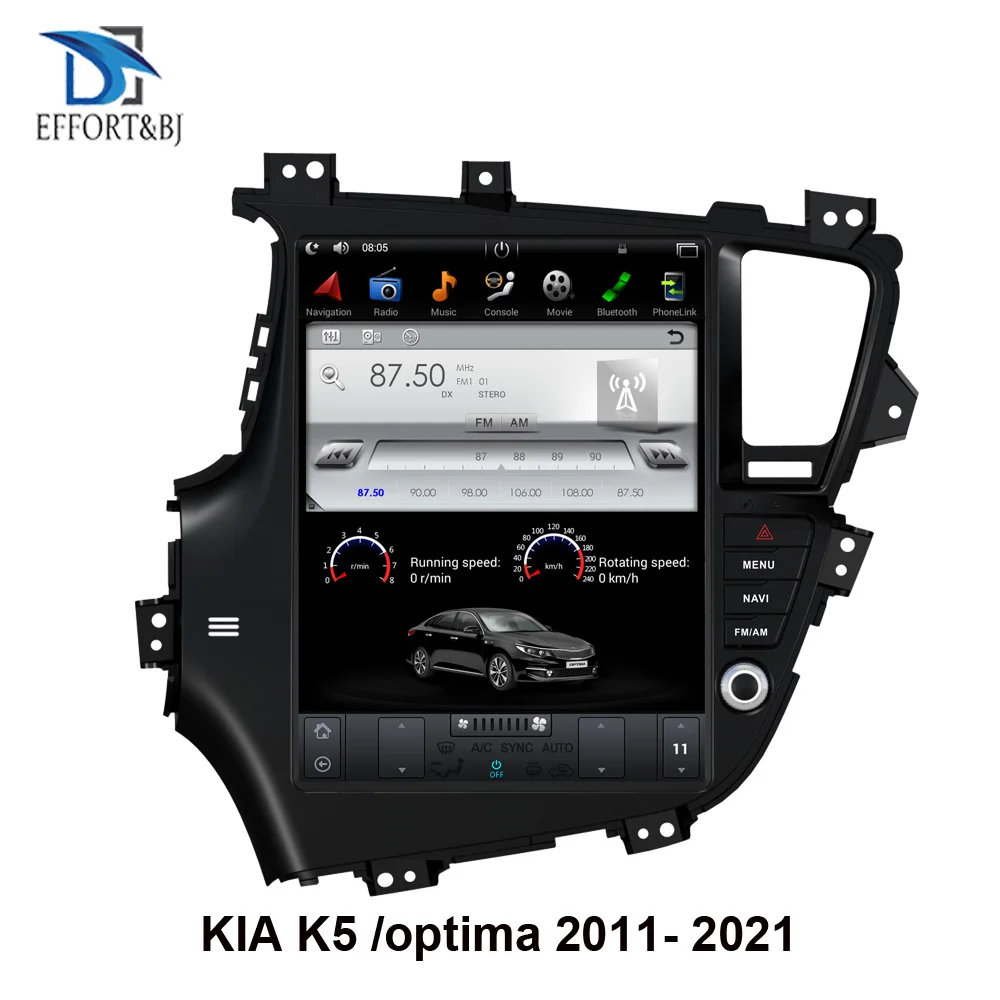 12.9 inch Tesla style Screen Android 9.0 Car GPS Navigation For KIA K5/optima2011-2021Auto/Manual A/C Car radio player head unit
