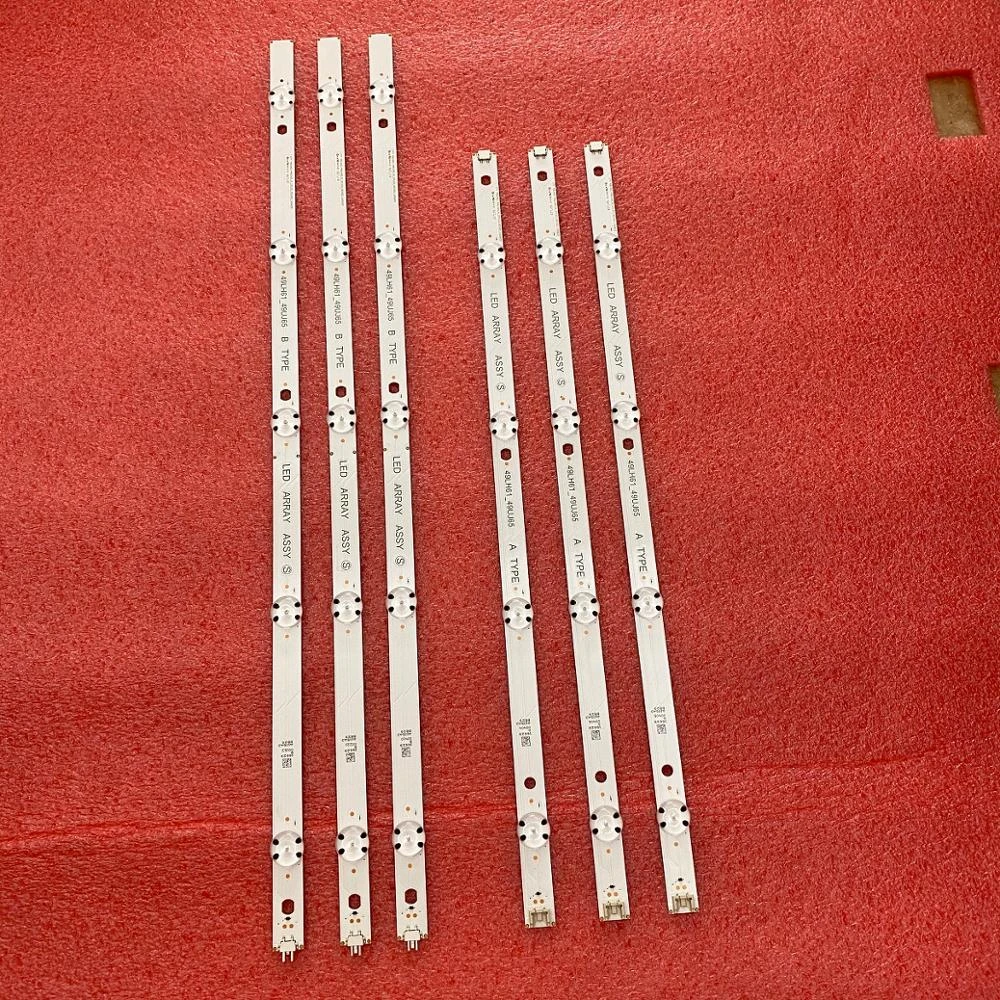 6 pcs led backlight strip for lg 49uj630 49lj614v 49uj634v 49uj670 49uj651v 49uj670 17y 49lj61 49lh61 49uj65 a b 27led led strips aliexpress