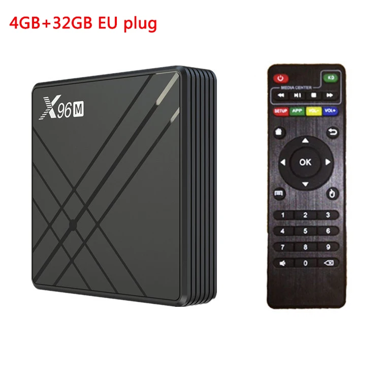 Синий X96M Мини Android 9,0 Смарт ТВ приставка 2 ГБ/16 ГБ ТВ приставка X 96 мини Amlogic S905W H.265 4K 2,4 ГГц WiFi медиаплеер телеприставка X96mini - Цвет: Синий