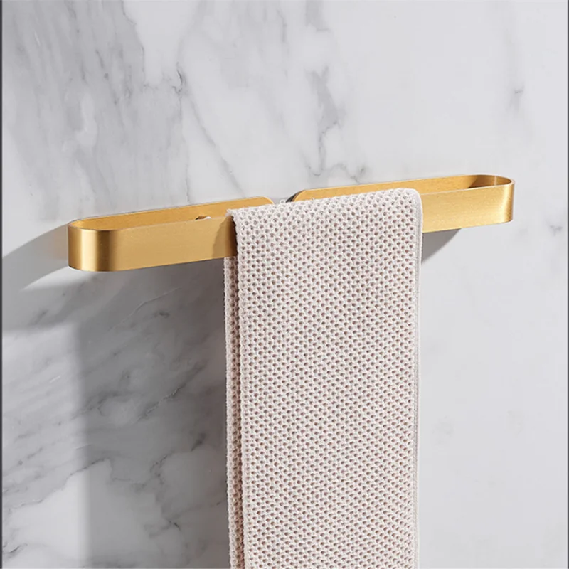 

Bathroom Towel Holder Wall Mounted Towel Hanger Brushed Gold Towel Rack Shoes Hanger Shoes Holder 30cm/40cm/50cm