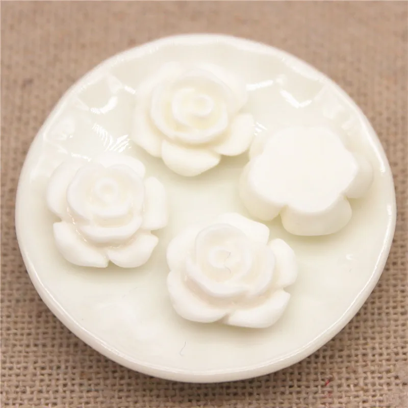 Resin Rose Flowers 50PCS Mix Colors Antique Vintage Flatback Cabochon DIY Jewelry/Craft Scrapbooking Decoration 13mm ornament crafts resin ornaments resin crafts resin crafts accessories artificial flower toys