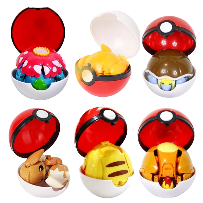 Новый оригинальный Pokemon 6 шт. семейный набор коробка Eevee Psyduck игрушка покебол Venusaur