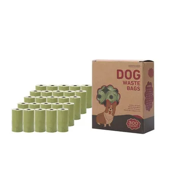 

24 Rolls/Box Degradable Pet Dog Poop Bag Biodegradable Printed Trash Bag Dog Pick Up Bag Shit Bag Garbage Bag Dog Supplies