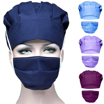 

Unisex Adult Fashion Bouffant Women Beanies Caps Cap Working Hat Sweatband Adjustable Tie Back Washable masque Cap Bonnet
