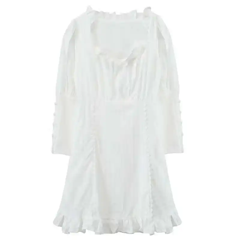 white shirt smock dress