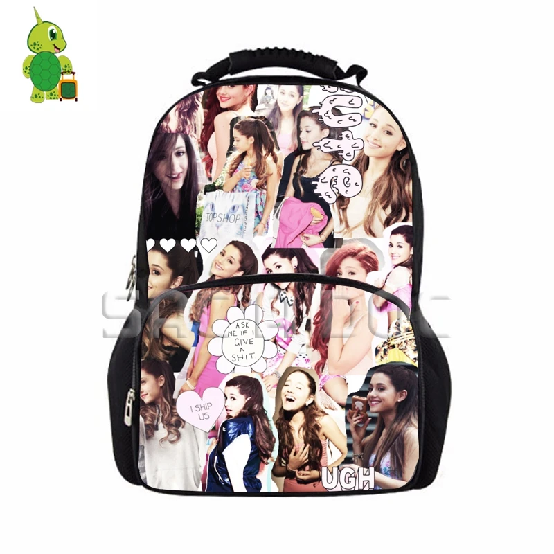 Известный Звездный школьный рюкзак Ариана Гранде для женщин и мужчин, большие сумки для ноутбука, подростки-фанаты, повседневный рюкзак для путешествий - Цвет: 12