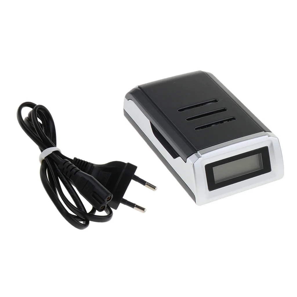 4 Slots LCD Battery Charger For AA/AAA Li-ion Rechargeable Batteries EU Plug