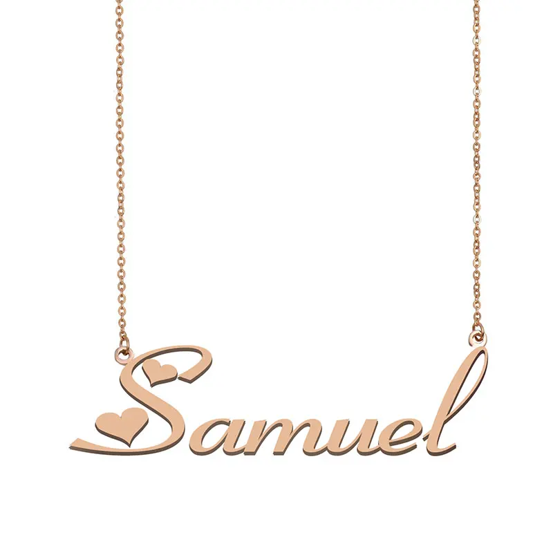 

Samuel Name Necklace Gold Personalized Custom Choker for Women Girls Best Friends Birthday Wedding Christmas Mother Days Gift