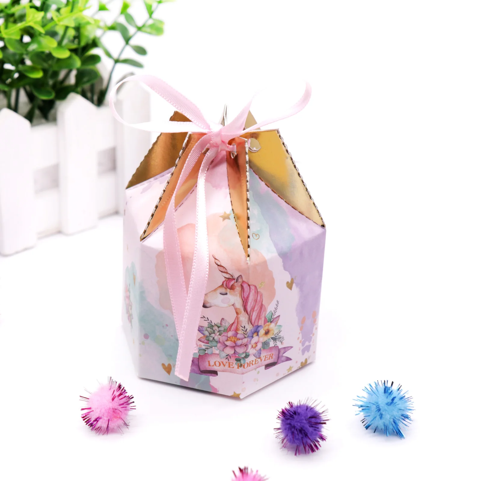 10 шт. модные ромбовидной формы Единорог рубашка с изображением фламинго