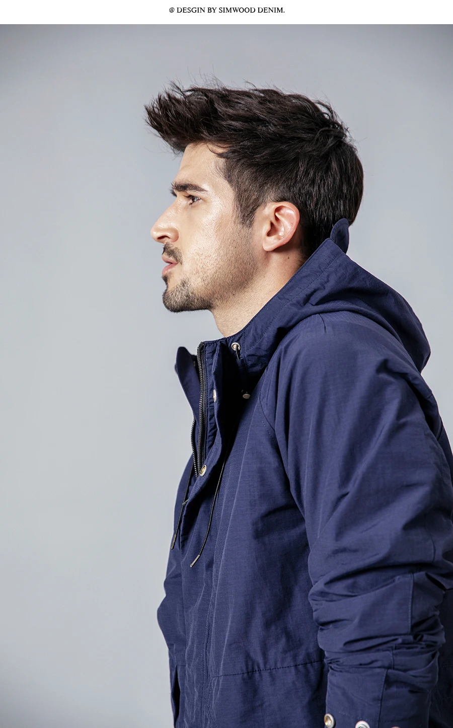 Мужская куртка с капюшоном SIMWOOD, модная повседневная ветровка, брендовая одежда высокого качества, новая модель 190081 на осень
