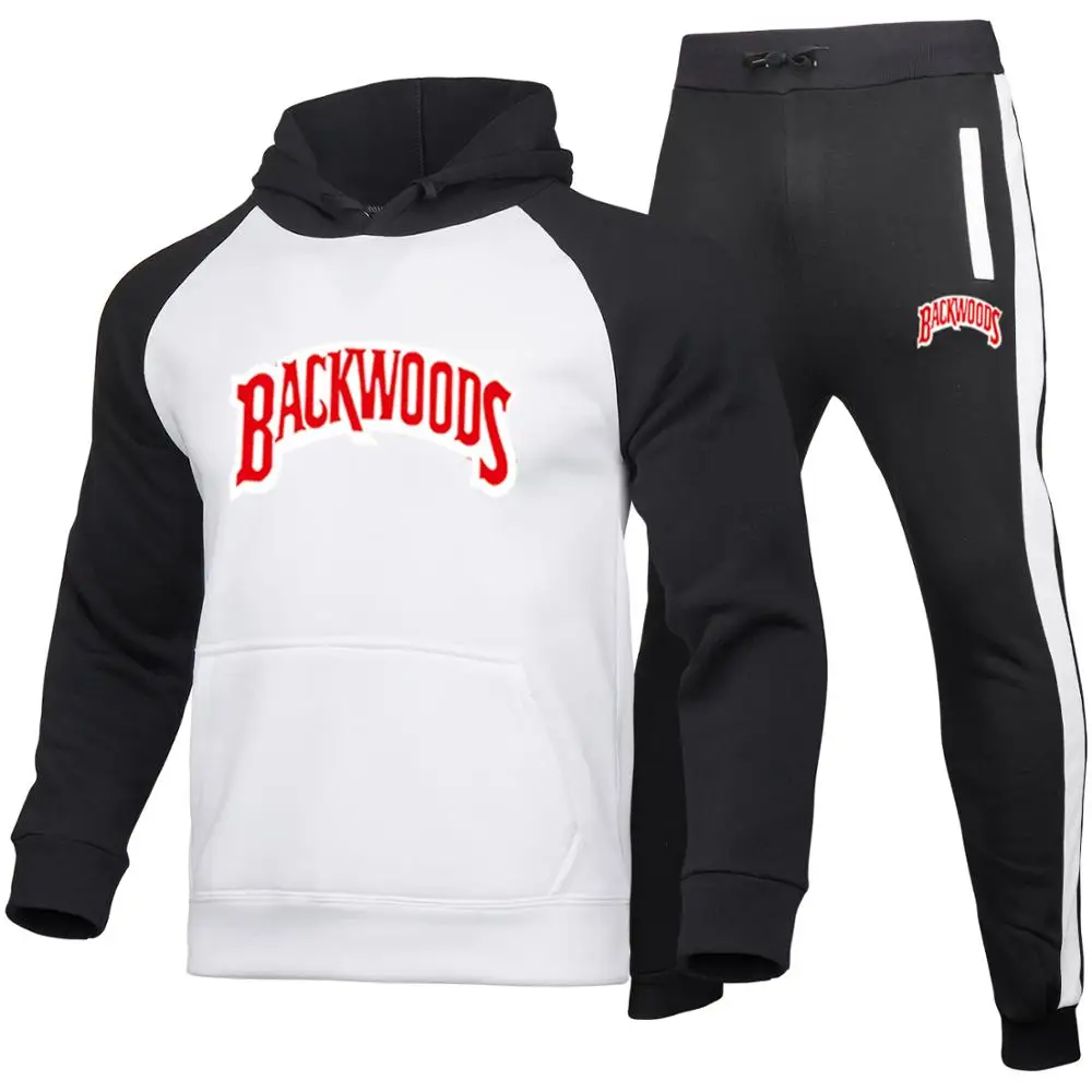 

Men's Tracksuit Sports Fleece Thick Hooded Male Hooded Sweatshirt Set Casual Trail Suit Men's Jacket + Pants Warm Fur Inside Win