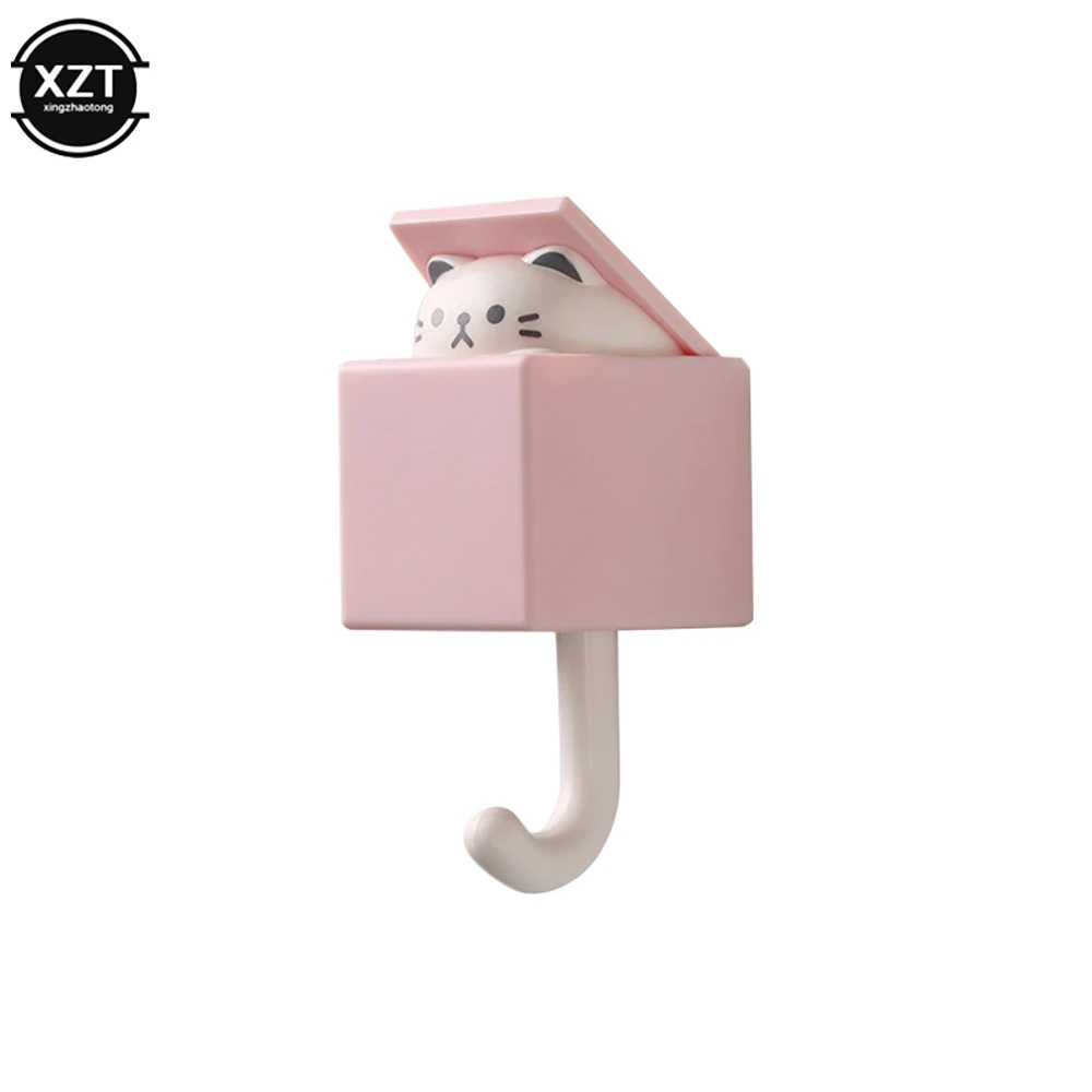 Description Picture 6 of itemCreative Cute Cat Hook Seamless Dormitory Bedroom Door Hangers Hooks Key Umbrella Towel Cap Coat Rack Wall Decoration Hook