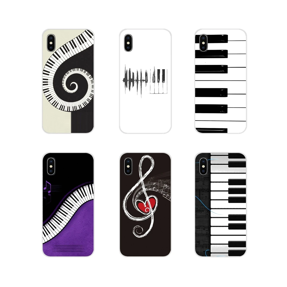 Мягкий прозрачный чехол для Samsung A10 A30 A40 A50 A60 A70 Galaxy S2 Note 2 3 Grand Core Prime Piano Keys Music lover gift |