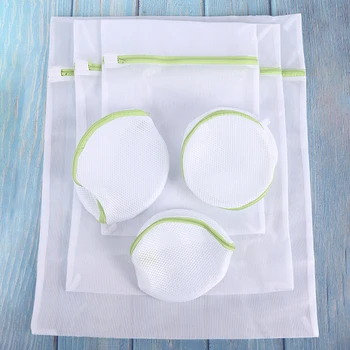 

6pcs Travel Laundry Bag Drawstring Underwear Mesh Net Bra Wash Bag Zipper Bag Washing Cleaning