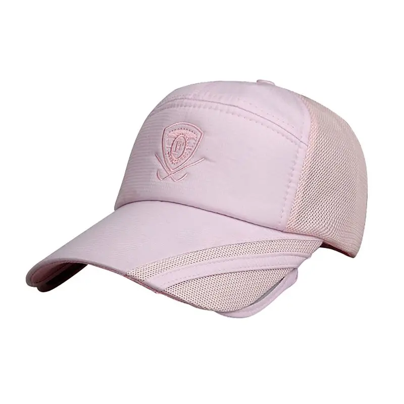 Men Women Sports Cotton Golf Cap Sunshade Baseball Hat Embroidered Printed Adjustable Brim Mesh Running Hatq