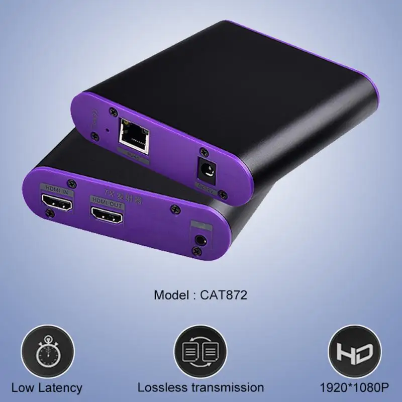CAT872 цифровой длинный Диапазон 200 м HDMI удлинитель через Cat6 передатчик приемник